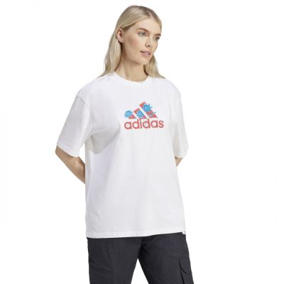 5. adidas Flower Pack Badge of Sport Damen T-Shirt Weiß IT1421