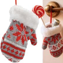 Handschuhanhänger, 12 cm, grau, als Geschenkidee