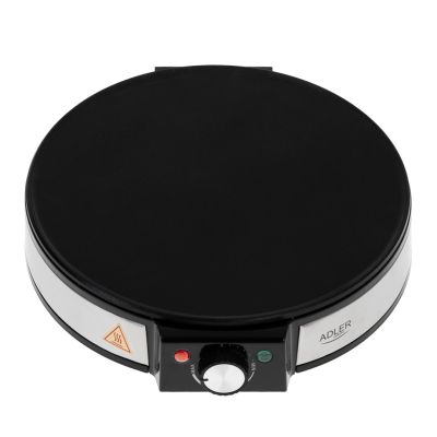 3. Adler AD 3058 Pfannkucheneisen, 1 Pfanne, 1600 W, Schwarz, Edelstahl