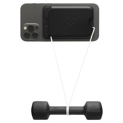 7. Spigen Valentinus magnetische Geldbörse mit MagSafe – schwarz