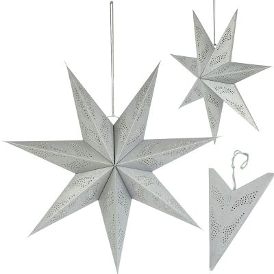 Dekorativer Papierstern 60 cm Silber