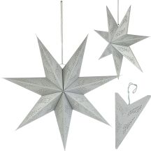 Dekorativer Papierstern 60 cm Silber