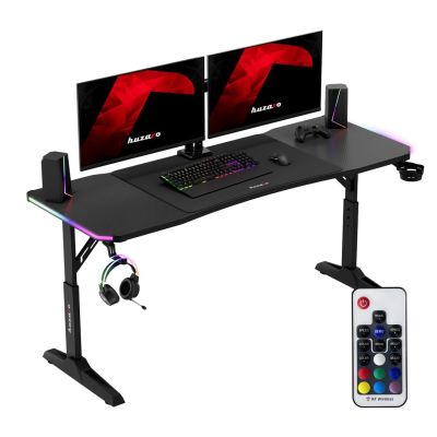 2. Huzaro Hero 4.6 RGB Schwarzer Gaming-Schreibtisch