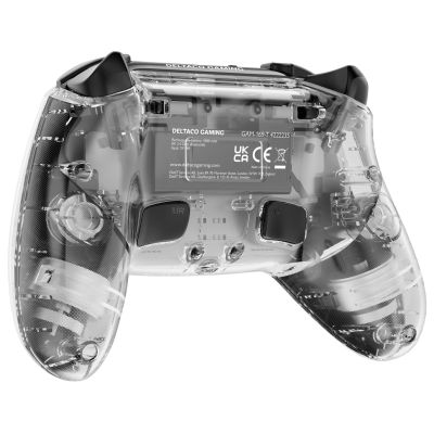 8. Deltaco Gaming GAM-169-T Transparenter Bluetooth/USB-Gamecontroller für Android, Nintendo Switch, PC, PlayStation 4 und iOS