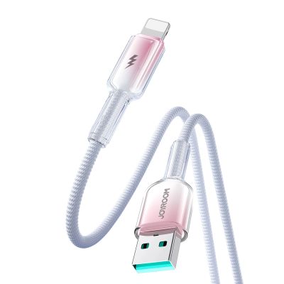 3. Joyroom S-A42 Crystal-Clear Serie 3A USB-A – Lightning Kabel 1,2 m – Weiß