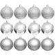 19. Dekorative Plastikkugeln, Safe, 12 Stück, Durchmesser 60 mm, silber
