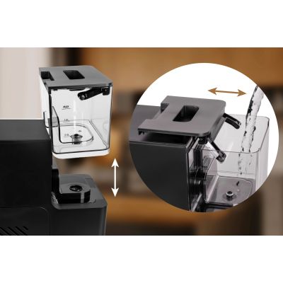 15. ELDOM Automatische Espressomaschine ECA10, 20 bar, 7 Automatikprogramme, 1400 W, Behälter: Milch 0,75 l, Wasser 1,5 l