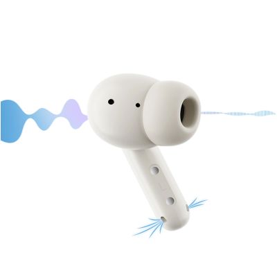 8. QCY Buds In-Ear-Kopfhörer mit ENC, SBC, IPX4, Bluetooth 5.4 – Weiß