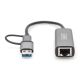 4. USB Typ-C auf Gigabit Ethernet 2,5G USB-C + USB A Adapter (USB 3.1/3.0)