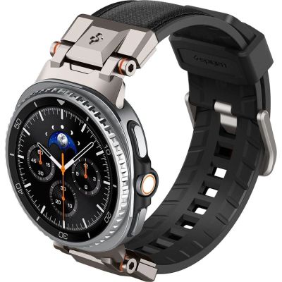5. Spigen DuraPro Armor Armband für Samsung Galaxy Watch 40/44/46 mm – Schwarz