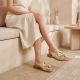 6. Damen-Sandalen mit goldener Blume, Filippo DS7891