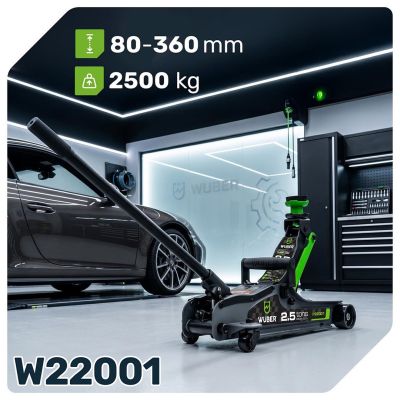 7. Flacher Wagenheber 90-360 mm 2,5 t W22001 WUBER