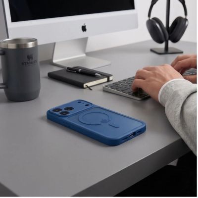 4. Tech-Protect BasicMag MagSafe Hülle für iPhone 17 Pro Max / 18 Pro Max – Dunkelblau matt