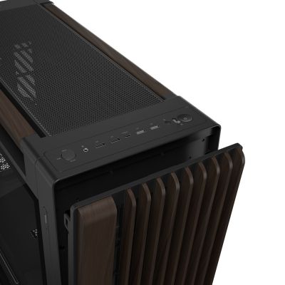 37. ASUS ProArt PA602 Wood Edition Modern Black – Midi-Tower mit Seitenwand aus gehärtetem Glas, Schwarz, Holz