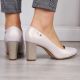 3. Sergio Leone W SK193B Pumps mit beigefarbenem Perlenabsatz 