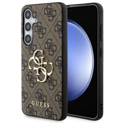 Guess 4G Big Metal Logo Hülle für Samsung Galaxy S24 - braun