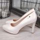 4. Perlbeige Plateaupumps W Sergio Leone