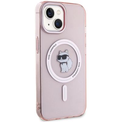 4. Karl Lagerfeld IML Choupette MagSafe Hülle für iPhone 15 – Rosa