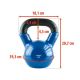 12. HMS KNV08 BLUE vinylbeschichtete Kettlebell aus Gusseisen 