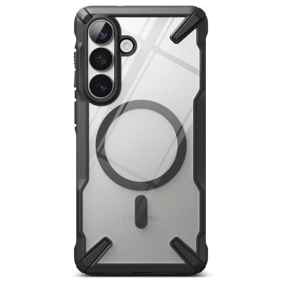 3. Ringke Fusion X Magnetische MagSafe Hülle für Samsung Galaxy S26+ - Transparent Schwarz