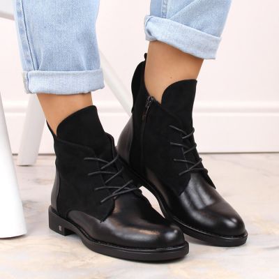 5. Isolierte flache Stiefeletten Potocki W WOL88C schwarz