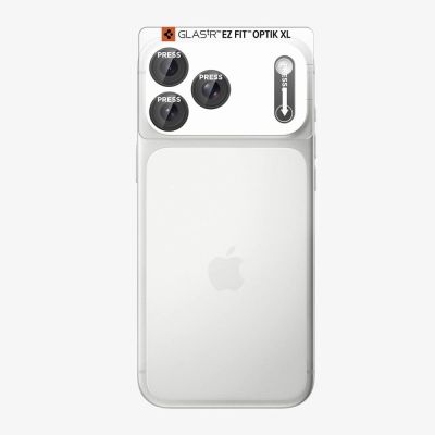 2. Spigen Optik Pro XL Glas.tR EZ Fit Displayschutzfolie aus gehärtetem Glas für iPhone 18 Pro – Dunkelgrau