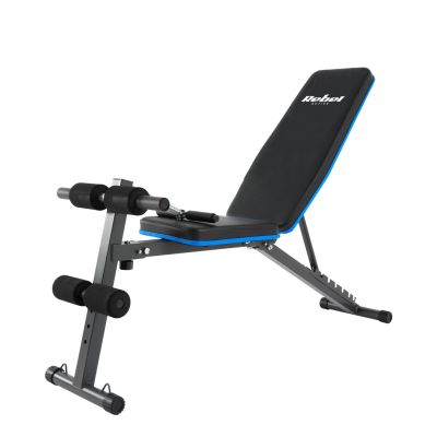 5. Schräge Trainingsbank mit Beinverriegelungen und Gummibändern REBEL ACTIVE RBA-2003