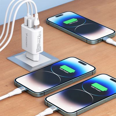 12. Wozinsky CWCUCW 30W USB-C / 2 x USB-A Wandladegerät - Weiß