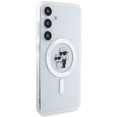4. Karl Lagerfeld IML Karl&Choupette MagSafe Hülle für Samsung Galaxy S24 – transparent
