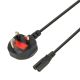 IBOX EURO-NETZKABEL 2-PIN AUDIO-RTV VDE 3X0,75MM KUPFER UK-STECKER
