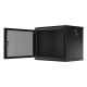 5. Wandregalschrank 19" 9U 600X450 SCHWARZ PERFORIERT TÜR LANBERG (FLAT PACK)