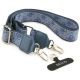 8. Guess 4G Strass Logo & Big Strap Metal Buttons MagSafe Case für iPhone 17 - Blau