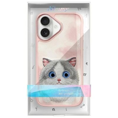 12. Nimmy Big Eyed Pet 2.0 Katzenhülle für iPhone 16, Rosa