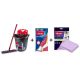 3. Vileda Ultramax Box Flachmopp mit Küchenset | 1 Paar Universalhandschuhe + 1 Stück Actifibre Pro Küchentuch.