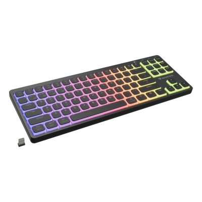 2. GENESIS Thor 430 TKL Kabellose Gaming-Tastatur USB + RF + Bluetooth QWERTZ US Englisch Schwarz