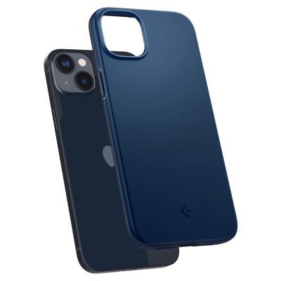 8. Spigen Thin Fit Hülle für iPhone 14 Plus – Blau
