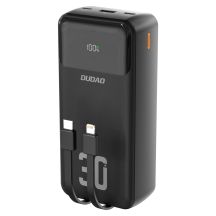 Dudao K15MAX 30000mAh PD 22.5W Powerbank mit integrierten Kabeln - Schwarz