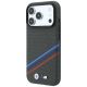 2. BMW M Quadrille Kevlar-Print, dreifarbige Linien & Metalllogo, MagSafe-Hülle für iPhone 18 Pro Max / 17 Pro Max – Dunkelgrau