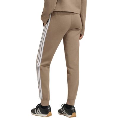 3. adidas Essentials 3-Streifen Fleece Slim Pants für Damen, Beige KF8317