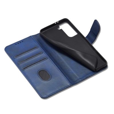 6. Magnethülle Elegant Case Cover Flip Cover Samsung Galaxy S22+ (S22 Plus) Blau