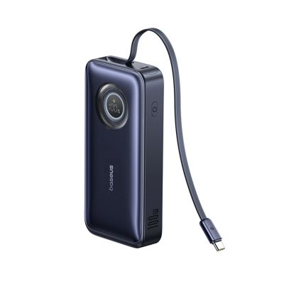3. Baseus EnerCore CR11 20000mAh 100W Powerbank mit einziehbarem USB-C-Kabel – Schwarz