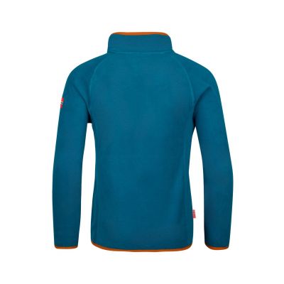 2. Trollkids Kids Nordland Half Zip Unisex Fleece-Sweatshirt, Deep Lagoon/Cinnamon, leicht und atmungsaktiv, Blau (707-178)