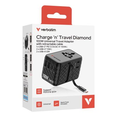 4. Verbatim Charge ´n´ Travel 100W Ladegerät