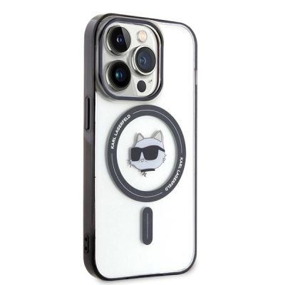 10. Karl Lagerfeld IML Choupette's Head MagSafe-Hülle für iPhone 15 Pro – transparent