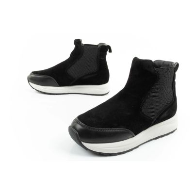 8. Scholl Beverly Bootie Damen Lederstiefeletten Schwarz