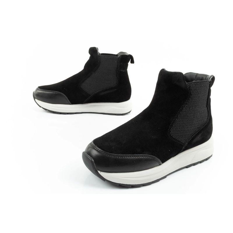 8. Scholl Beverly Bootie Damen Lederstiefeletten Schwarz
