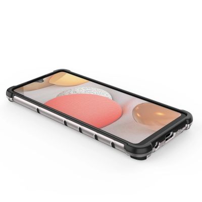 12. Honeycomb Handyhülle Schutzhülle mit TPU Rahmen für Samsung Galaxy A42 5G blau