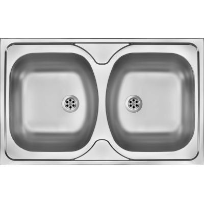 Edelstahlspüle, 2 Becken, Einbau, ZM5 3200 5907650845799
