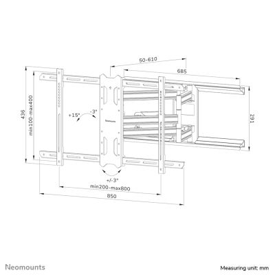 25. Neomounts WL40S-850BL18 TV-Wandhalterung 2,18 m (86") Schwarz