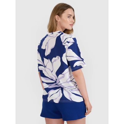 3. Übergroßes bedrucktes Damen-T-Shirt 4F 4FRSS25TTSHF2692-91A